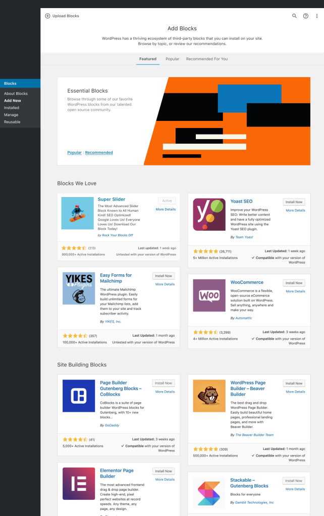 79. Webs de hoteles y repositorio de bloques